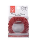 NASTRINO STRASS ADESIVO ROSSO