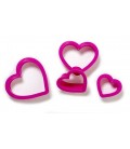 SET 4 TAGLIAPASTA CUORE LISCIO