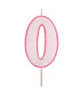 CANDELE CON GLITTER PROFILO ROSA