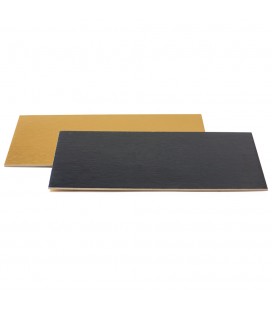 SOTTOTORTA QUADRATO NERO / ORO SPESSORE 0,30 MM