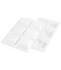 KIT TARTE RING SQUARE 80X80 MM - SET STAMPO IN SILICONE 67X67 MM + 6 ANELLI